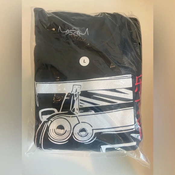 TECHBUDS APPAREL Men’s Large Black Crew Neck Sweatshirt NWT - Picture 3 of 9